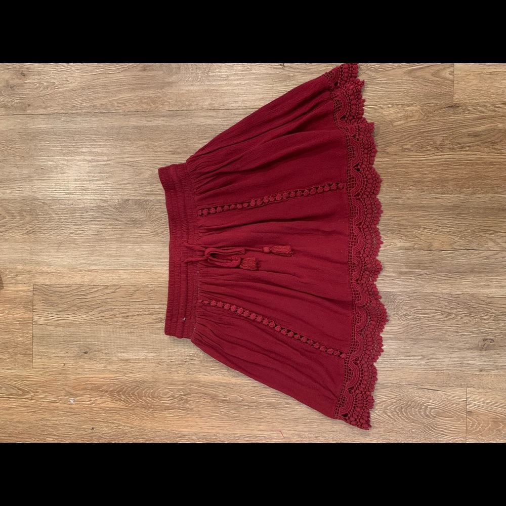 Peasant Skirt Red